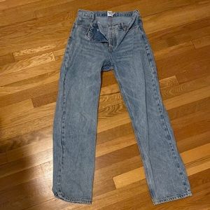 Crisscross bootcut jeans